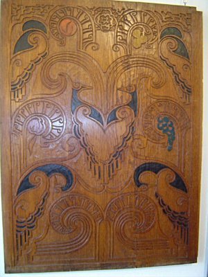 Amsterdam School paneling by C.A.Lion Cachet 1917
