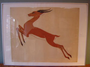 aquarel van een gazelle